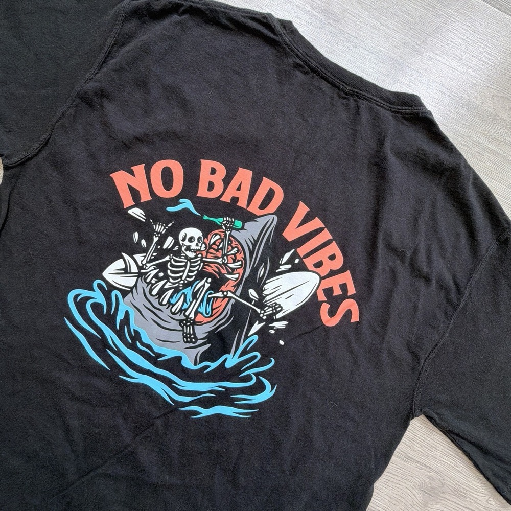 Cove No Bad Vibes Men's S Graphic T-Shirt Made In USA